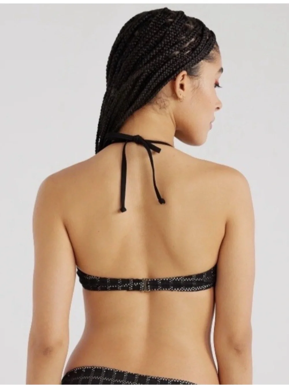 🆕 NB Juniors Crochet Black Halter Bandeau Bikini Top